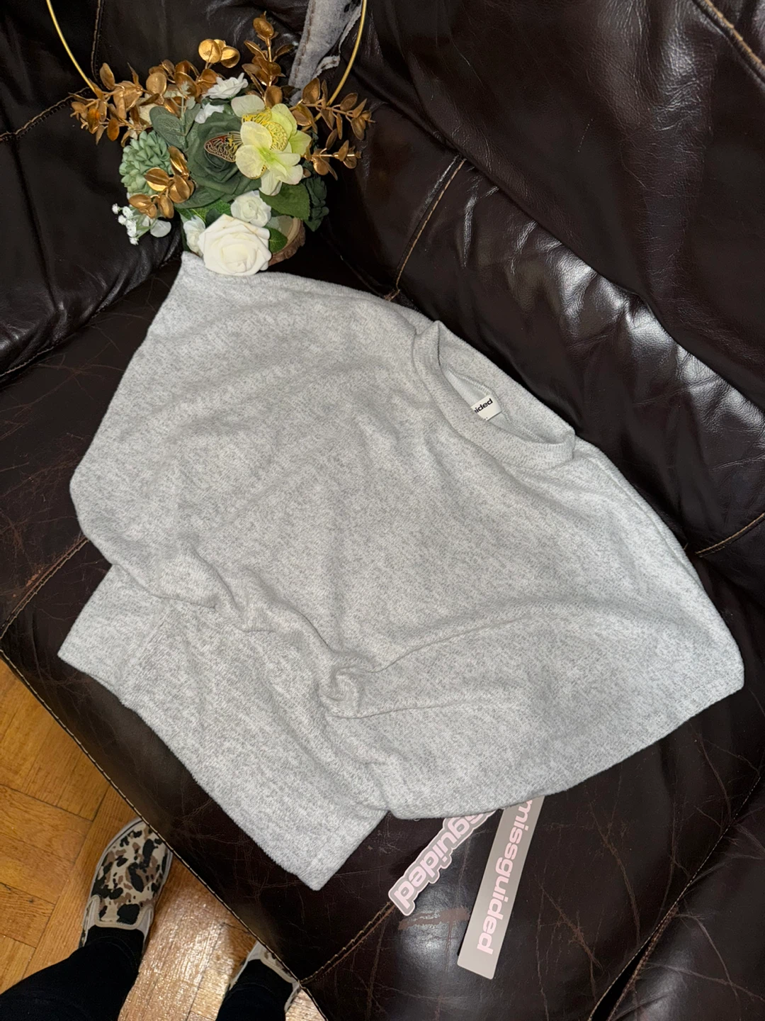 Missguided Grey Sweater Size L - photo 3