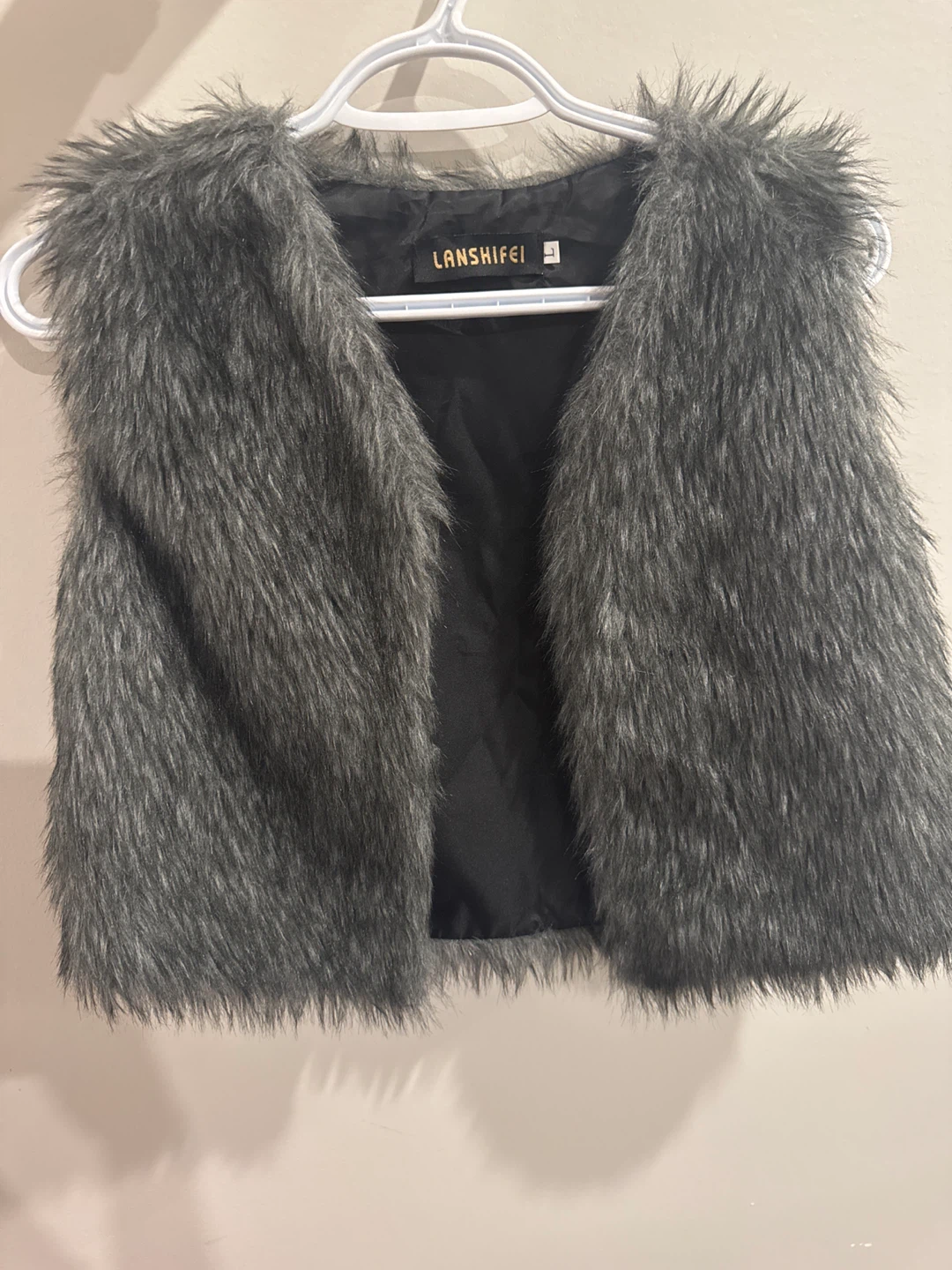 Grey Faux Fur Vest - Lanshifei - photo 2