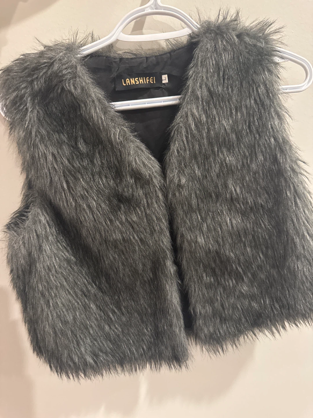 Grey Faux Fur Vest - Lanshifei