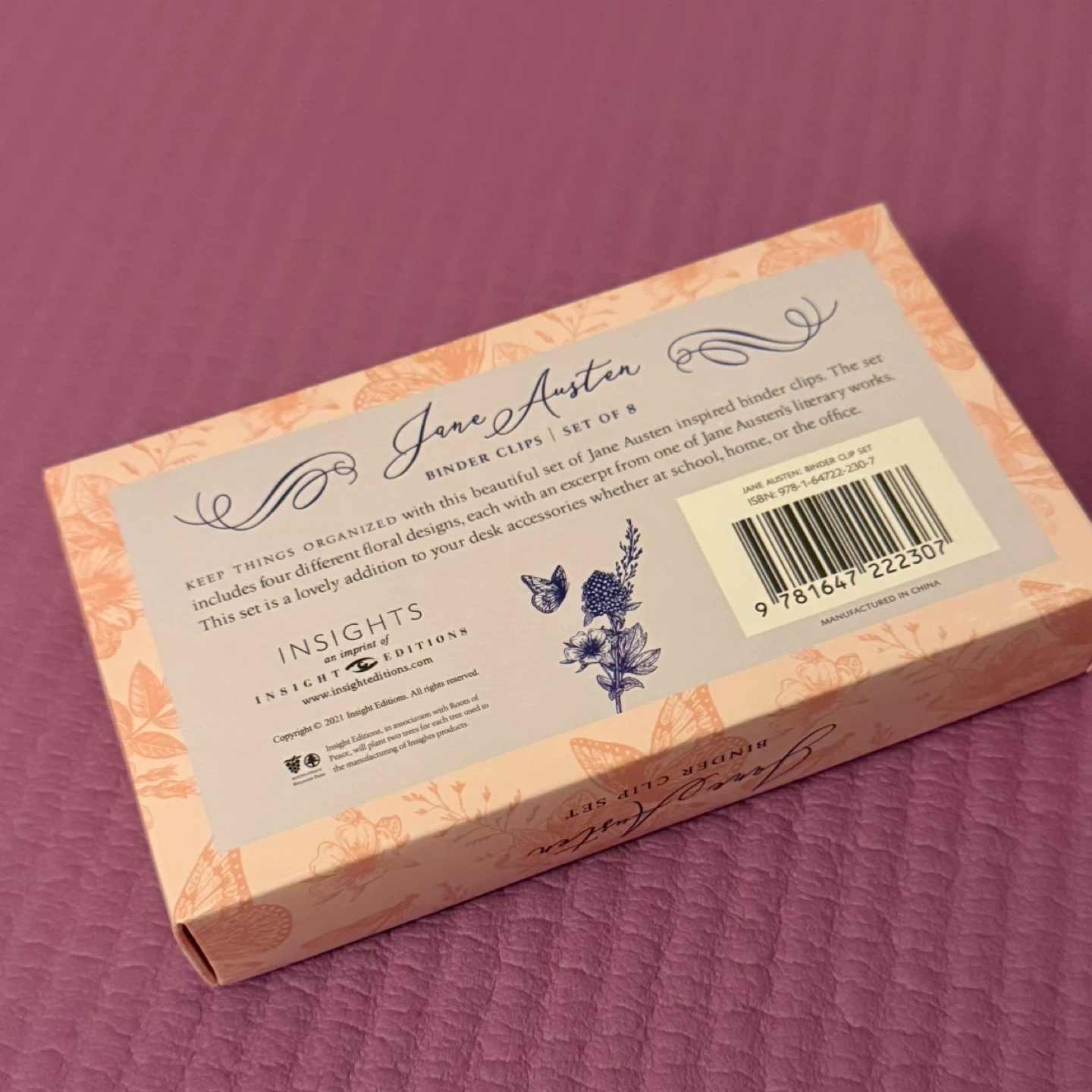 Jane Austen Binder Clips Set of 8 🏆 - photo 2