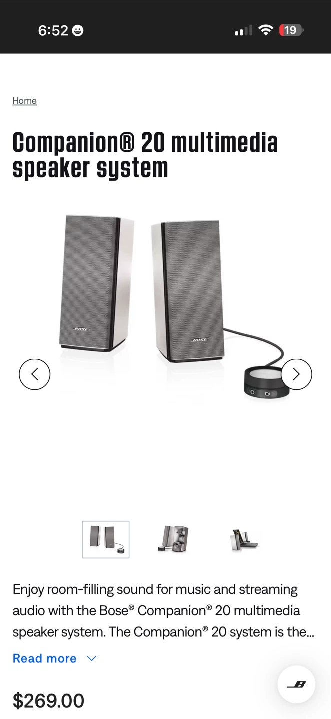 Bose Companion 20 Multimedia Speaker System