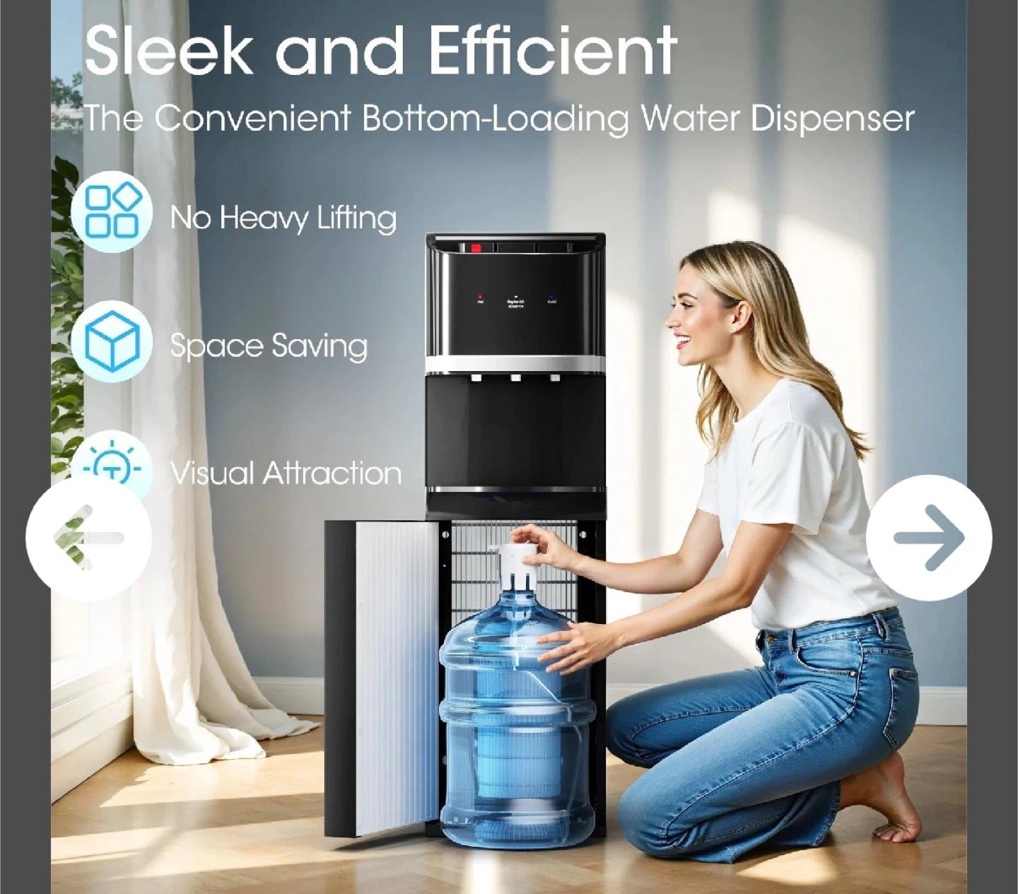 Bottom Loading Water Dispenser - Stainless Steel - photo 3