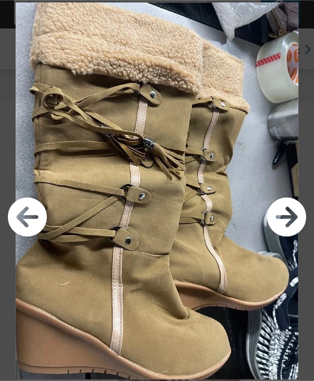 Women's Wedge Heel Winter Boots - photo 3