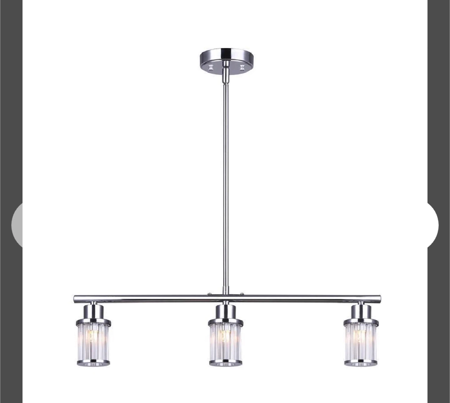 Ellis 3-Light Pendant Chandelier - Chrome