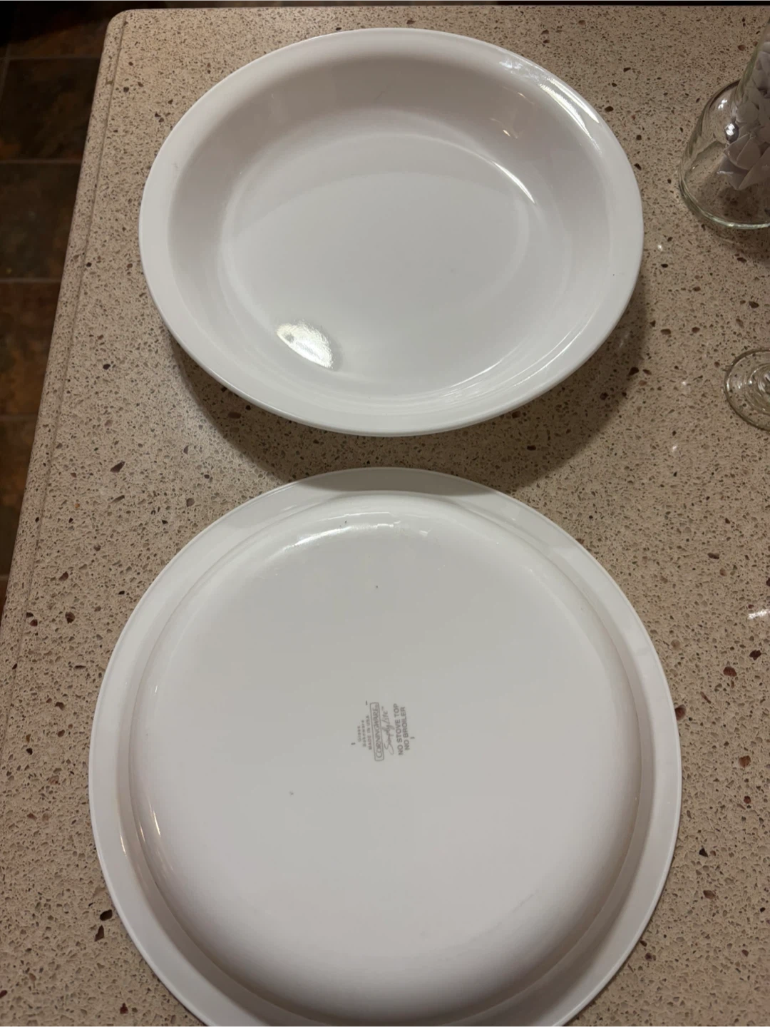 2 CorningWare Simply Lite Glass Pie Plate