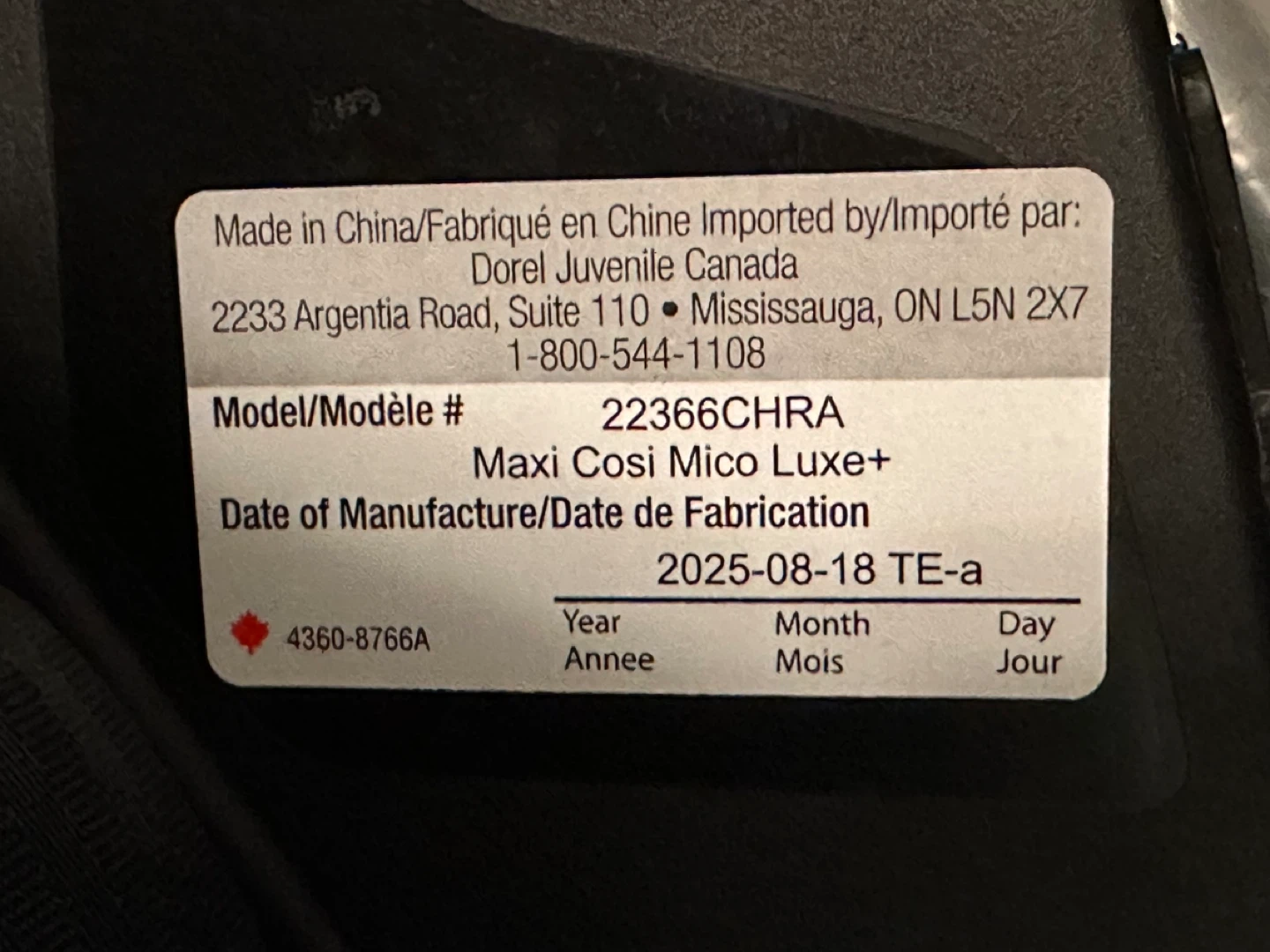 Brand New Maxi-Cosi Mico Luxe+ Infant Car Seat - photo 5