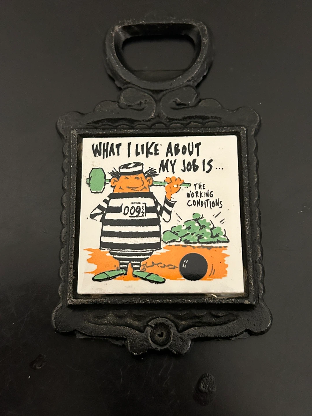 Vintage 1970s Cast Iron Bottle Opener