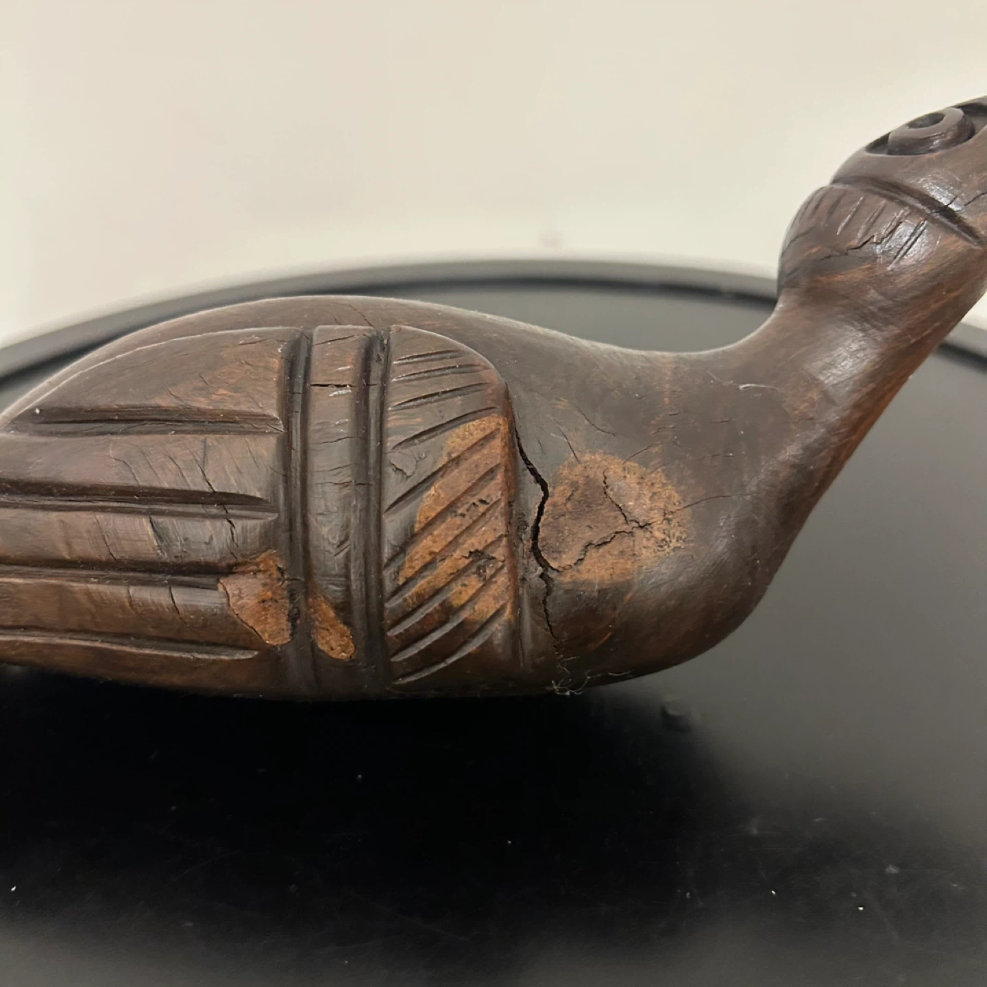 Antique Primitive Hand-Carved Wooden Duck Tribal Folk Art AS-IS🏆 - photo 4