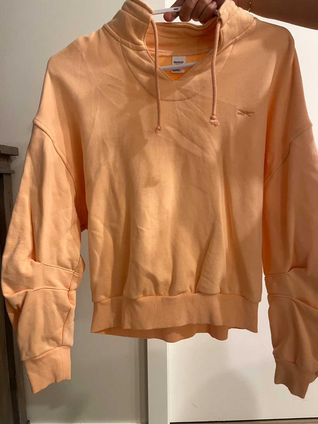 Reebok Peach Cropped Hoodie