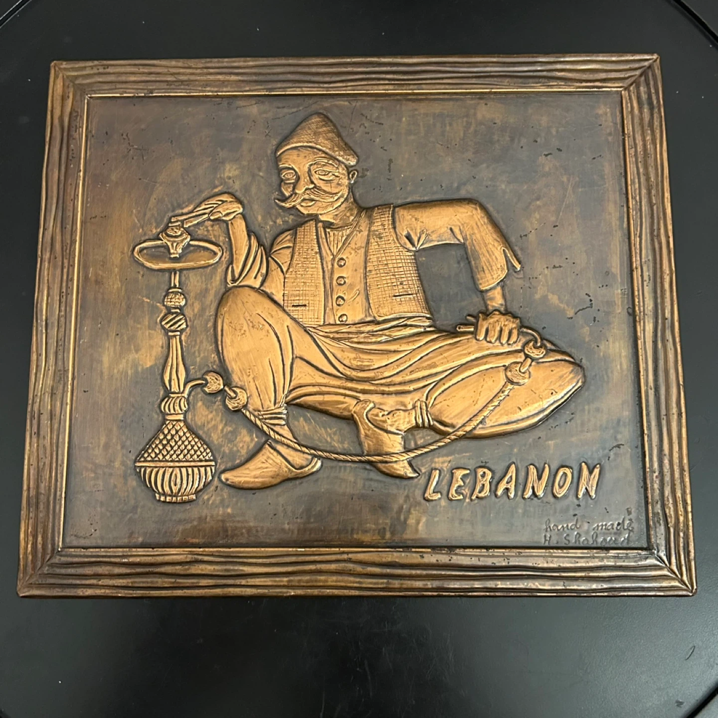 Vintage Signed H. Shahoud Lebanon  Wall Plaque