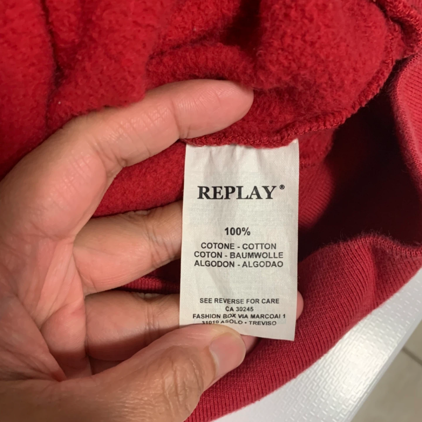 Vintage  Replay Red Zip-Up Hoodie - photo 5