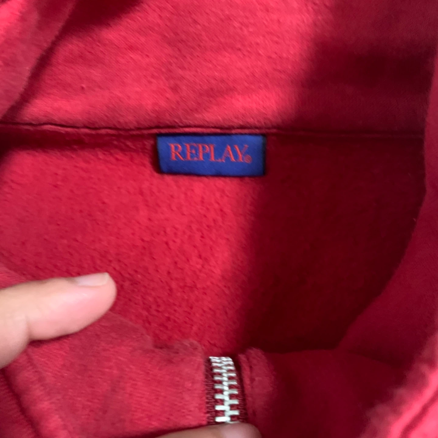 Vintage  Replay Red Zip-Up Hoodie - photo 3