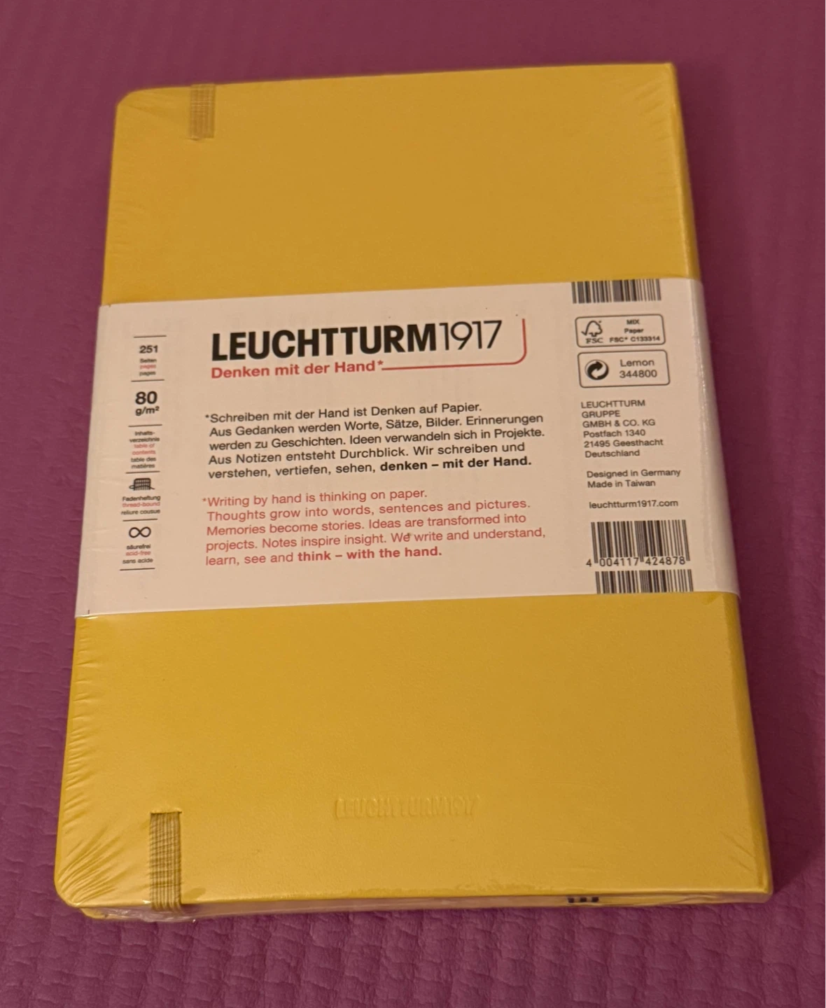 LEUCHTTURM1917 A5 Dot Grid Notebook - Yellow 🏆 - photo 2