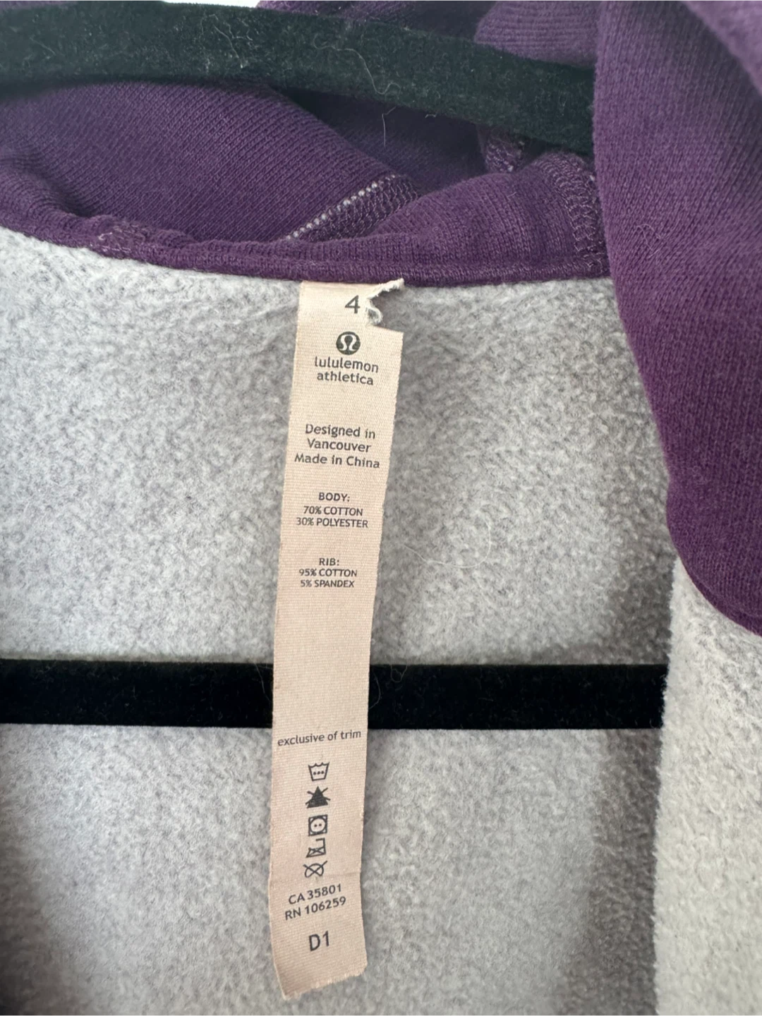 Lululemon Athletica Purple Full Zip Hoodie - photo 3