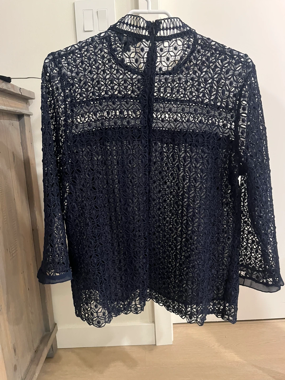 Navy Blue Lace Blouse - photo 2