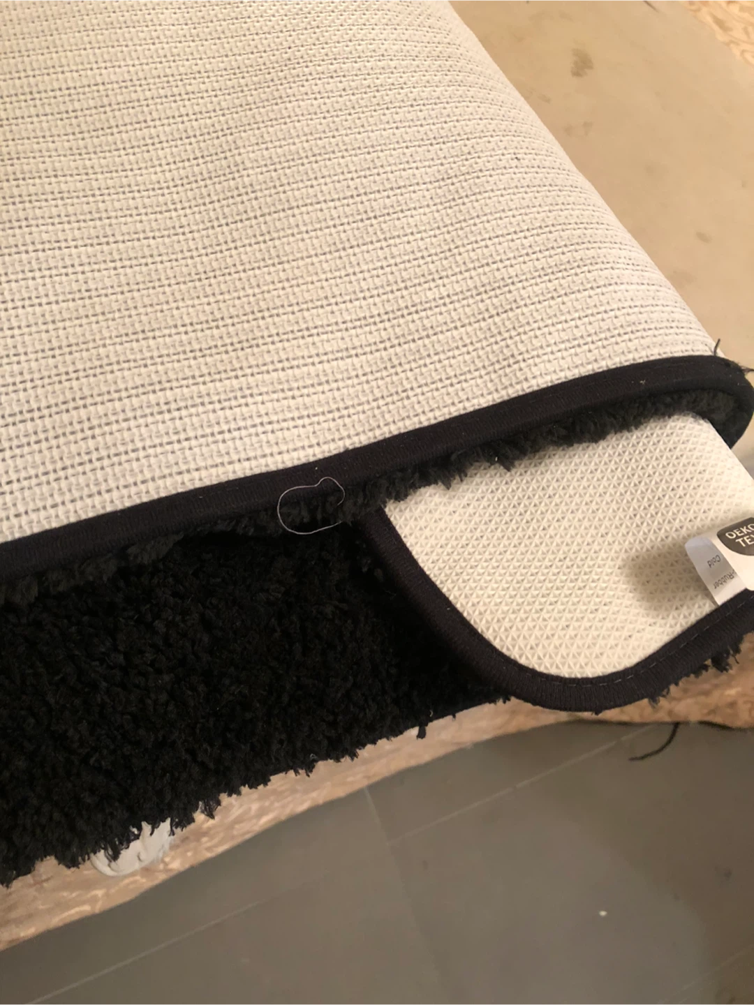 2 pieces new Black Shag Bath Mat Rug - photo 4