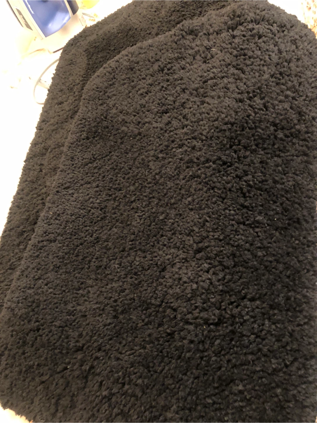 2 pieces new Black Shag Bath Mat Rug - photo 2