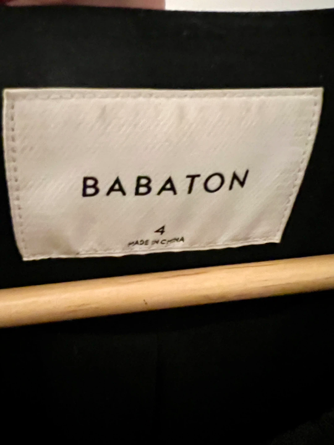 Babaton Black Jacket Size 4 - photo 3