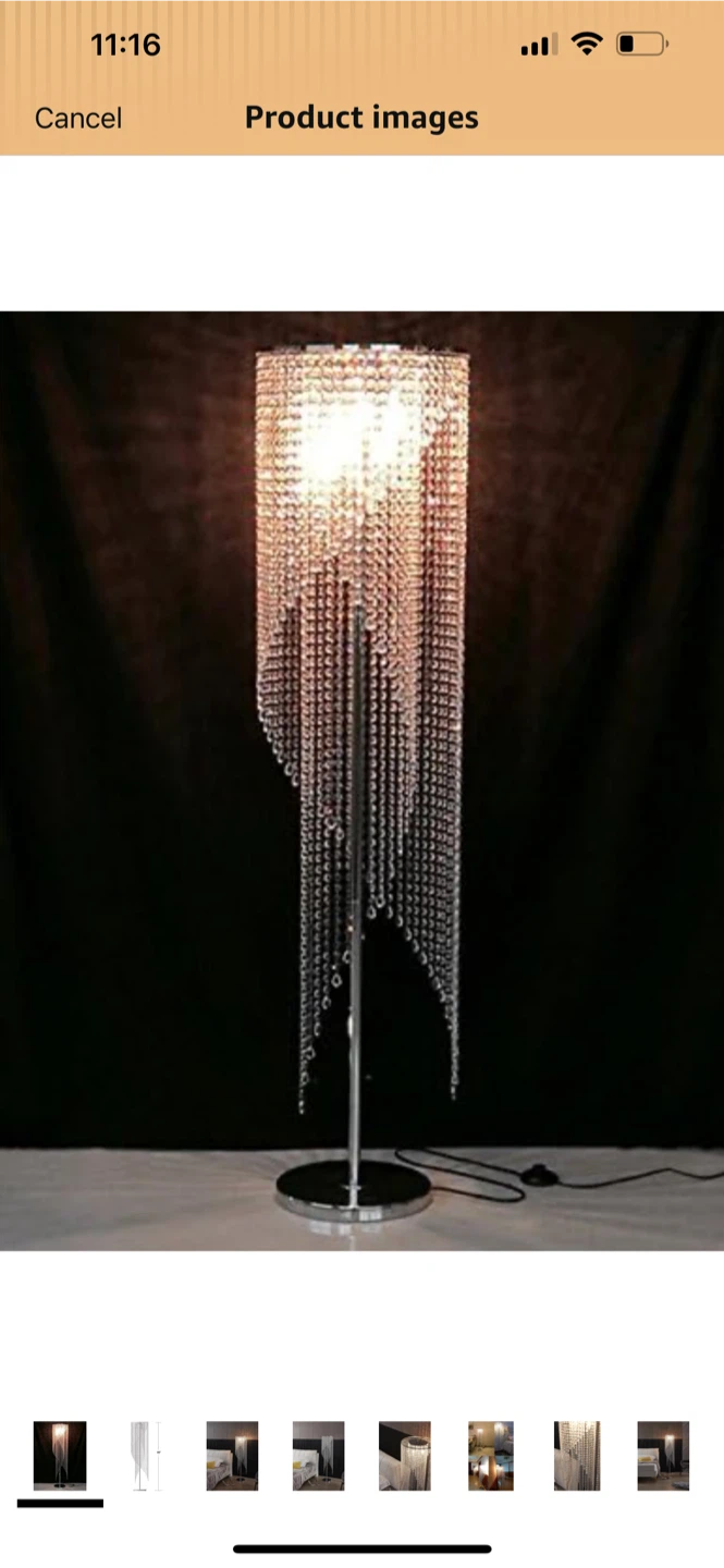 Crystal Beaded Floor Lamp - 60" Height - photo 3