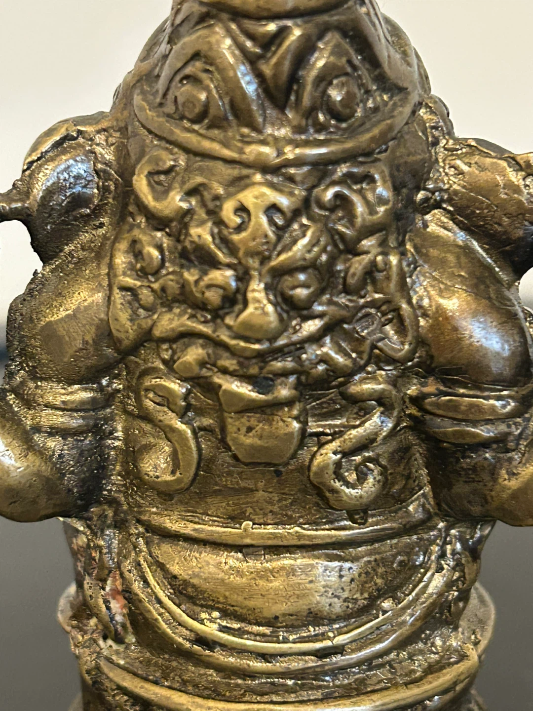 Vintage Brass Ganesha – Hand-Cast Hindu Deity (Mid-Century)🏆 - photo 5