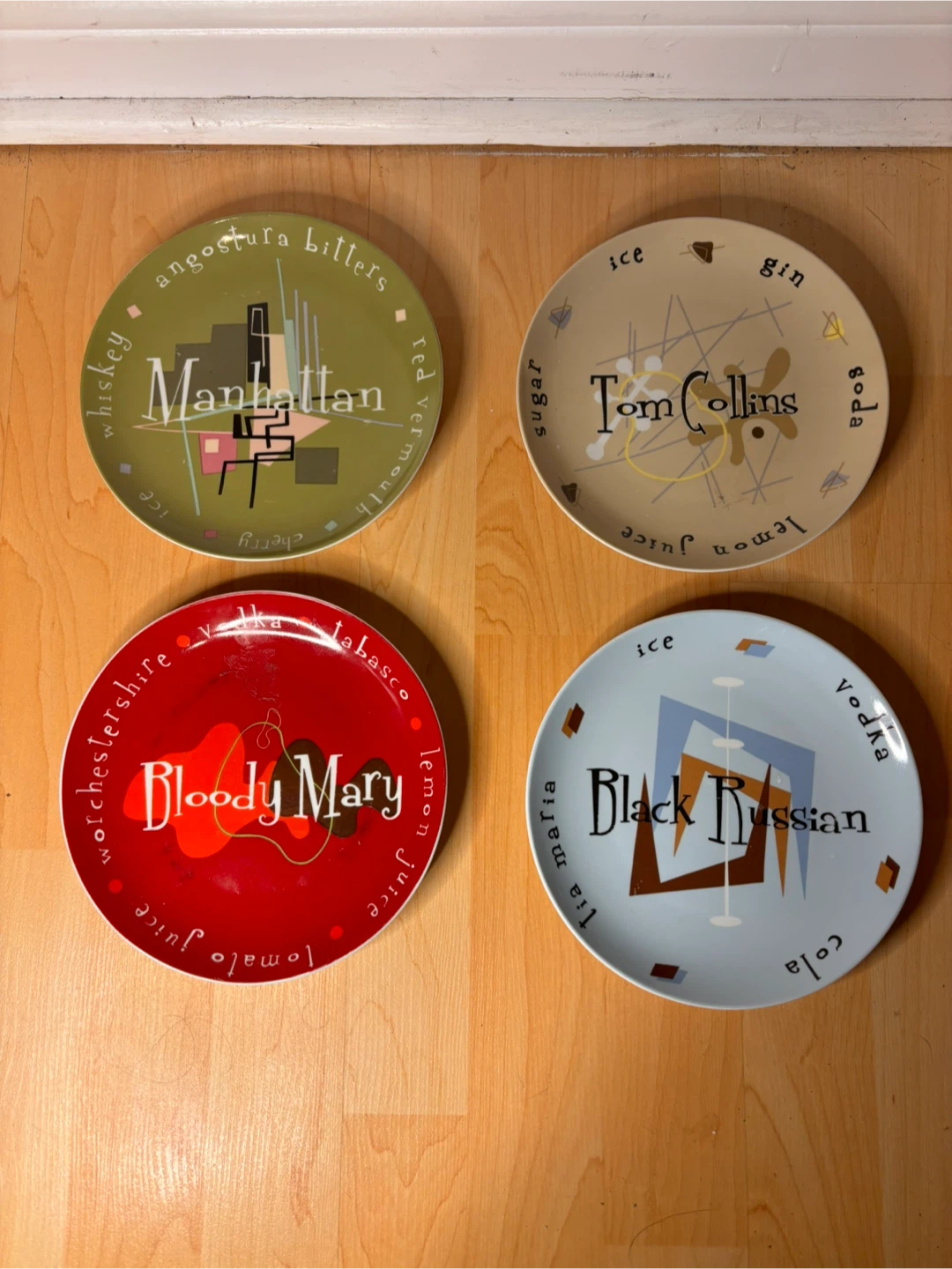 Muti Art Cocktail Plates – Set of 4 | Angelo Bruno Design