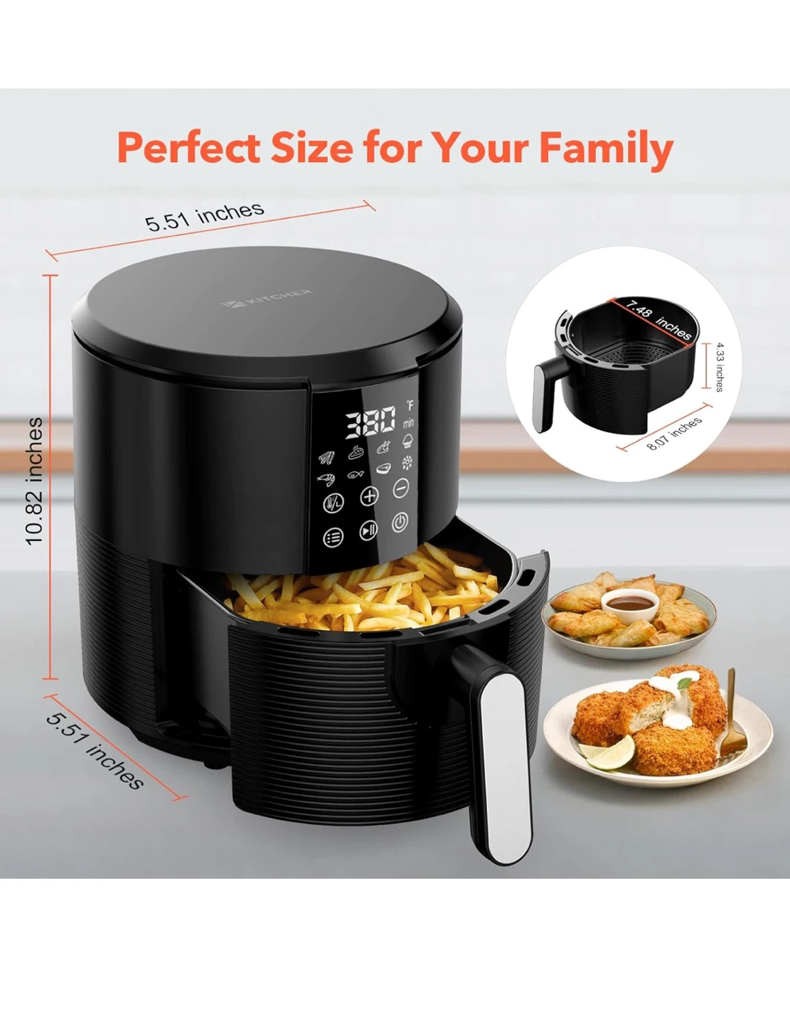 Kitcher Air Fryer – 3.5 Quart - photo 2