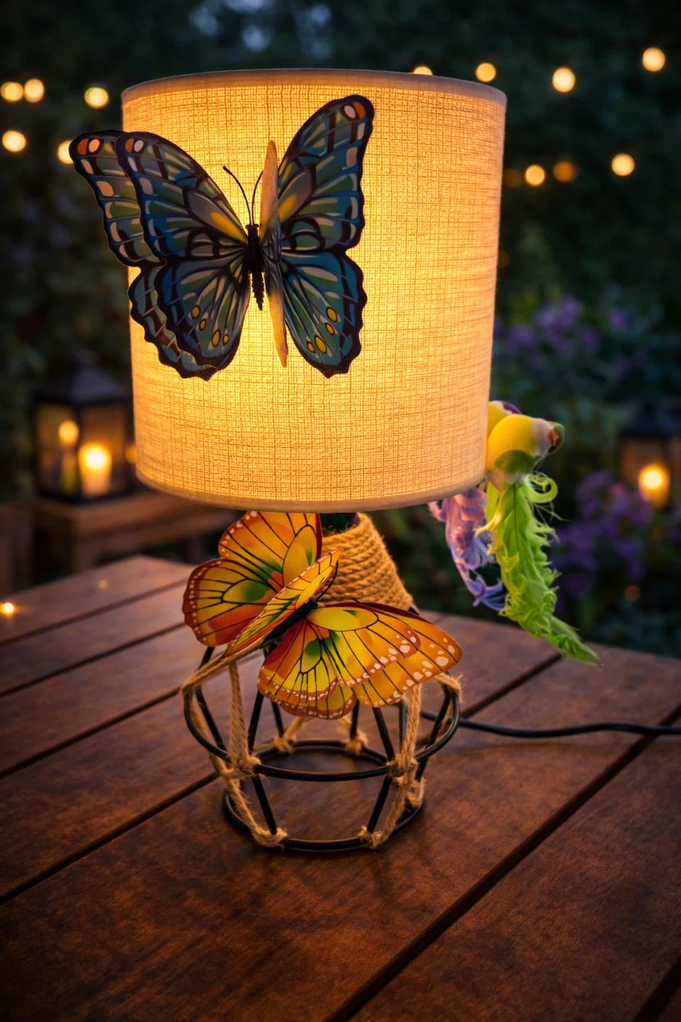 Handmade Butterfly Table Lamp - photo 5