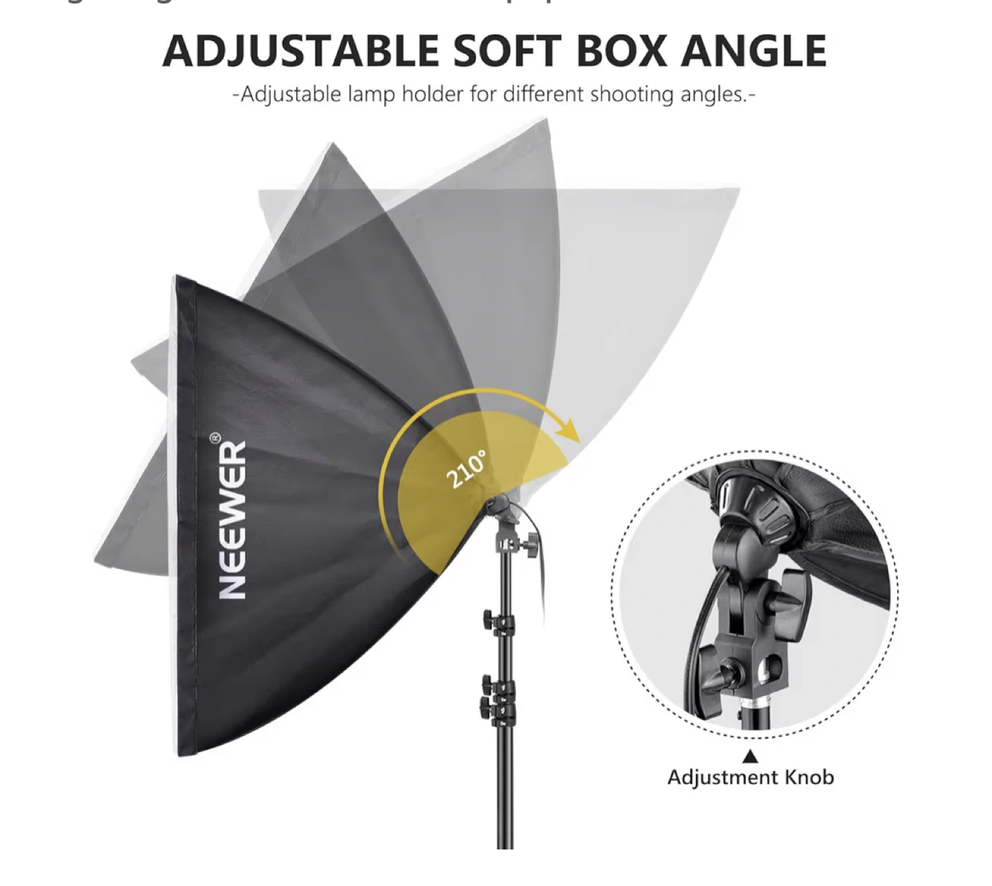 Neewer Softbox Lighting Kit with 2 LED Bulbs and Carrying Bag - photo 2