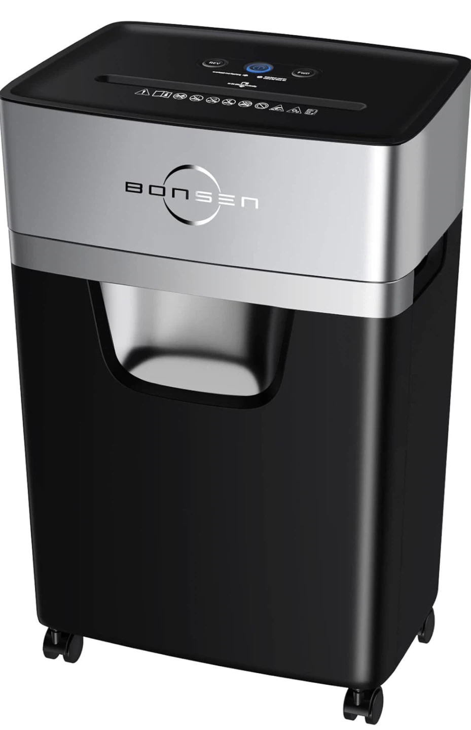 Bonsen Paper Shredder with 5.3 Gallon Pull-Out Bin