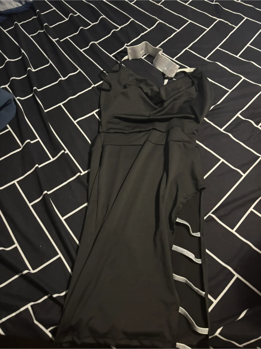 Black Bodycon Dress with Cut-out Sides