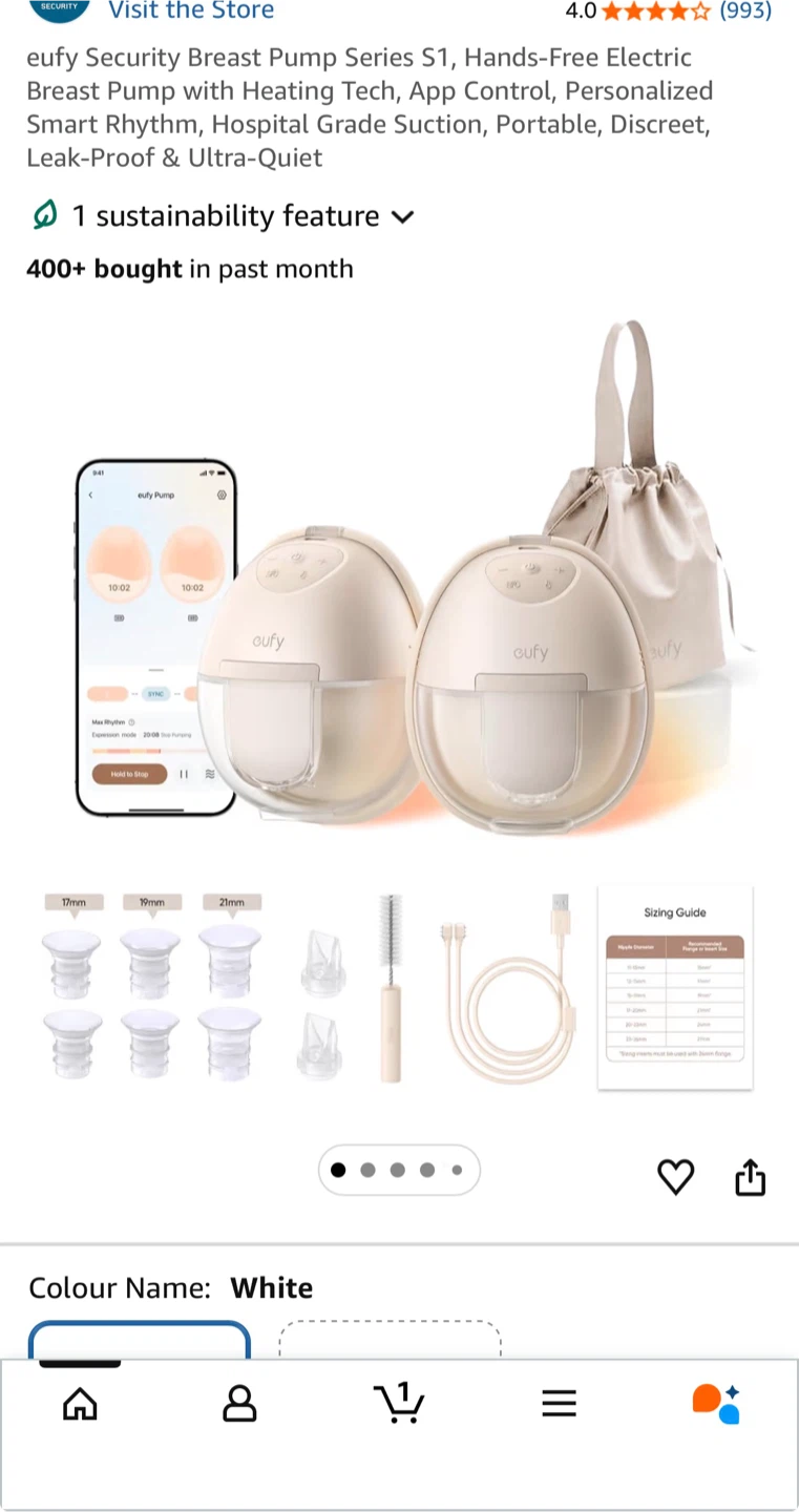 eufy Security Breast Pump S1 Wearable - photo 2
