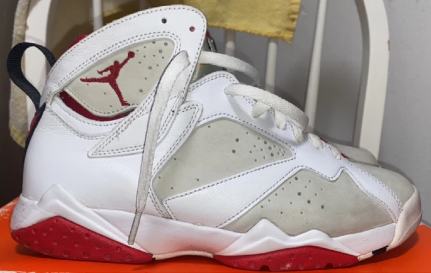 Nike Air Jordan 7 Retro White Red “Hares” - photo 3