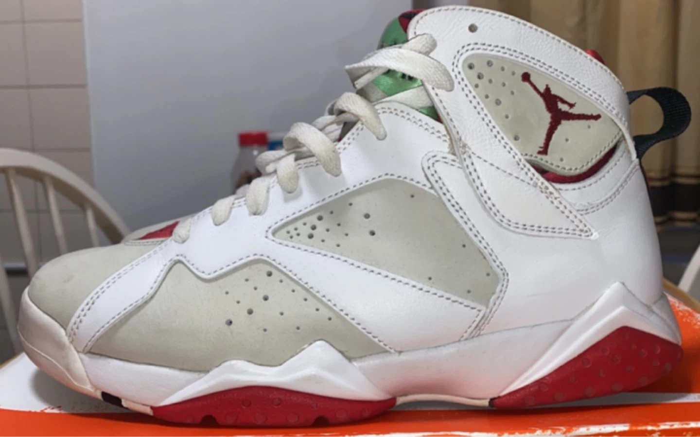 Nike Air Jordan 7 Retro White Red “Hares” - photo 4