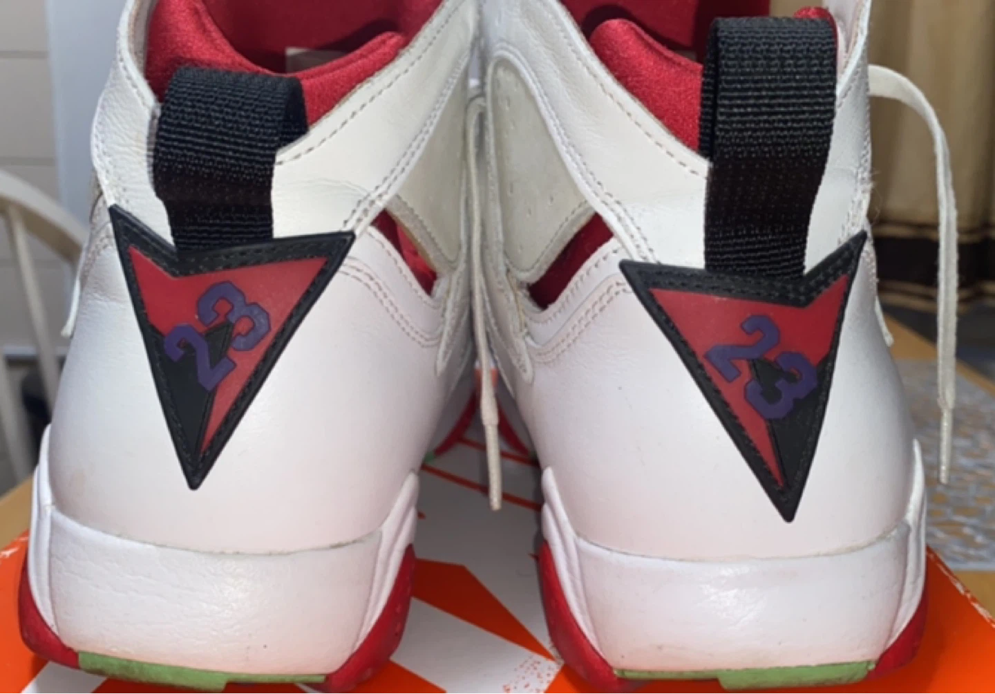 Nike Air Jordan 7 Retro White Red “Hares” - photo 5