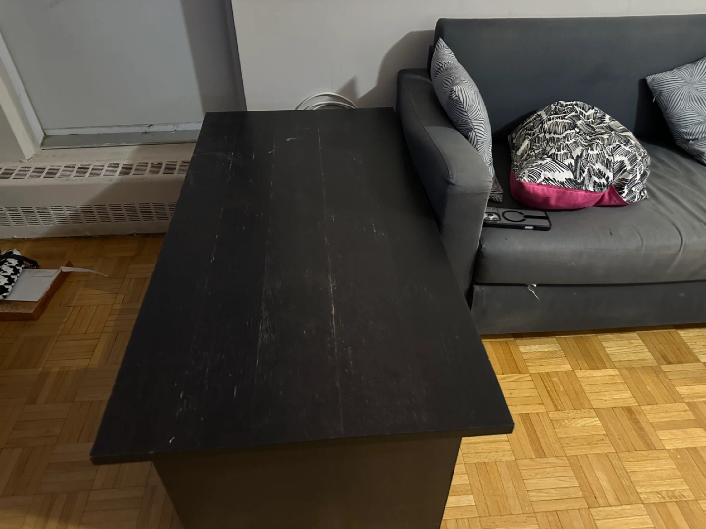 Dark Wood Coffee Table with Shelf - photo 3