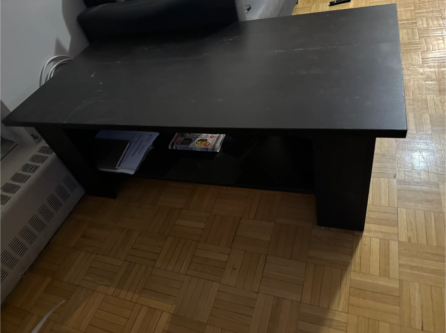 Dark Wood Coffee Table with Shelf - photo 4