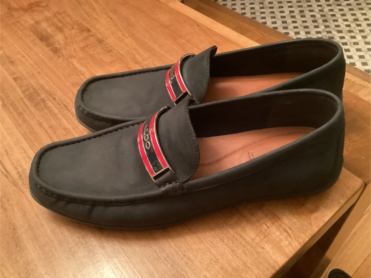 ALDO Navy Loafers with Red and Silver Detail - photo 2
