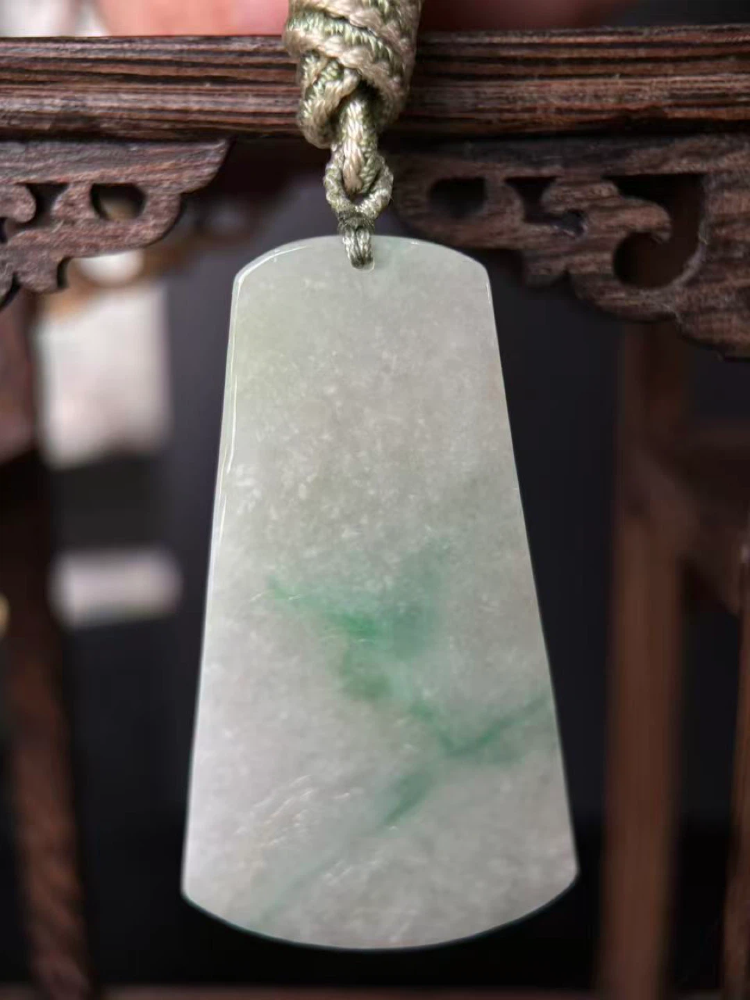 Carved Jadeite Landscape Pendant - photo 2