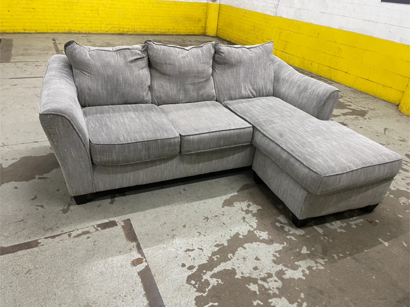 Gray Sectional Sofa with Chaise