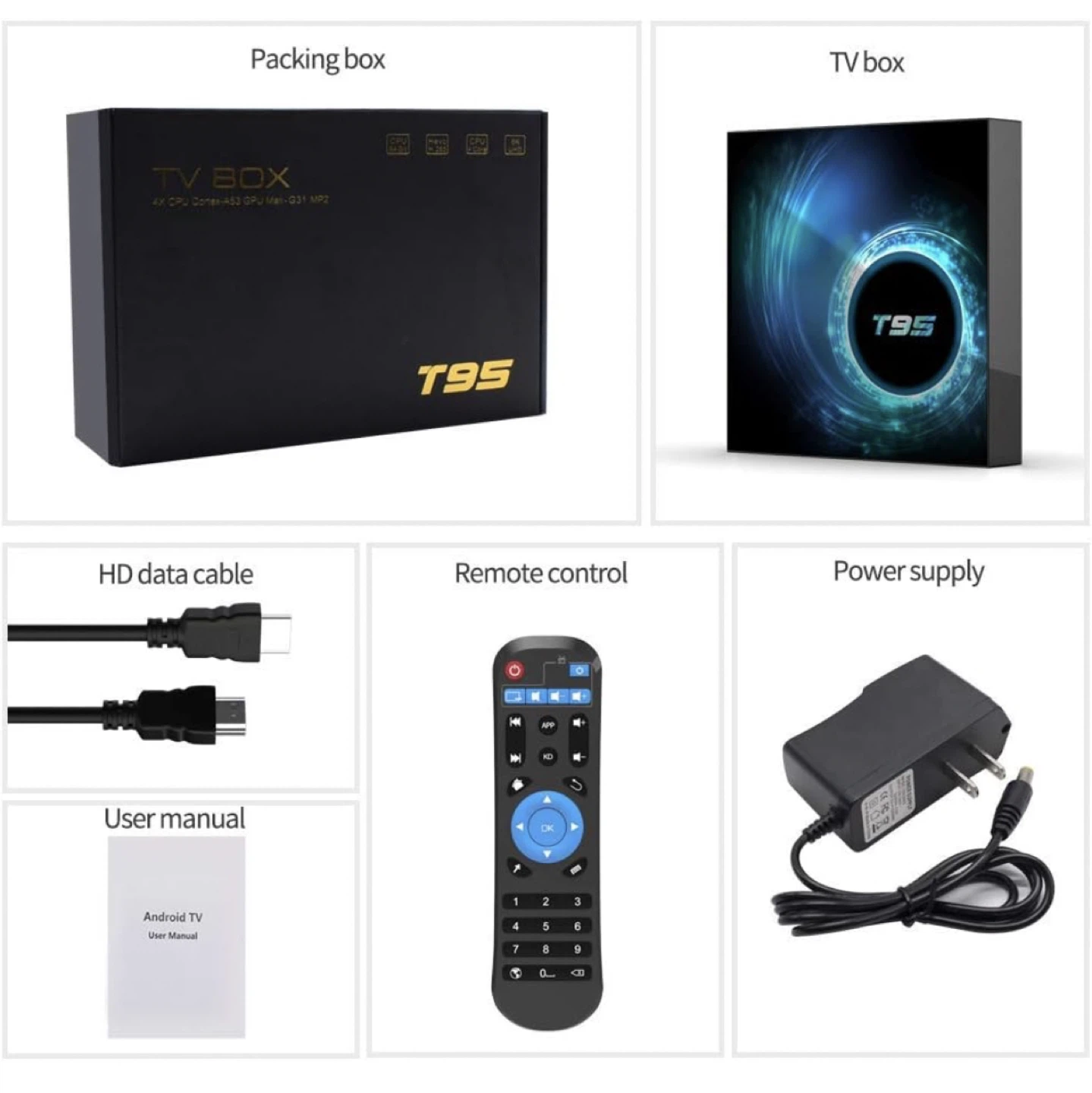 T95 Android TV Box with Remote - photo 3