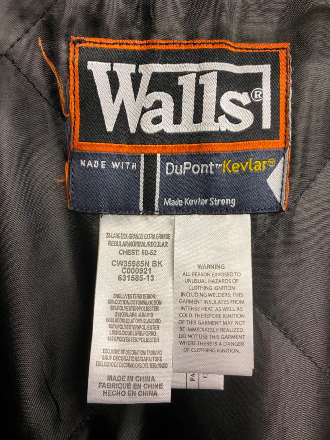 WALLS DuPont Kevlar Insulated Canvas Outdoor Work Jacket - 2XL - photo 4