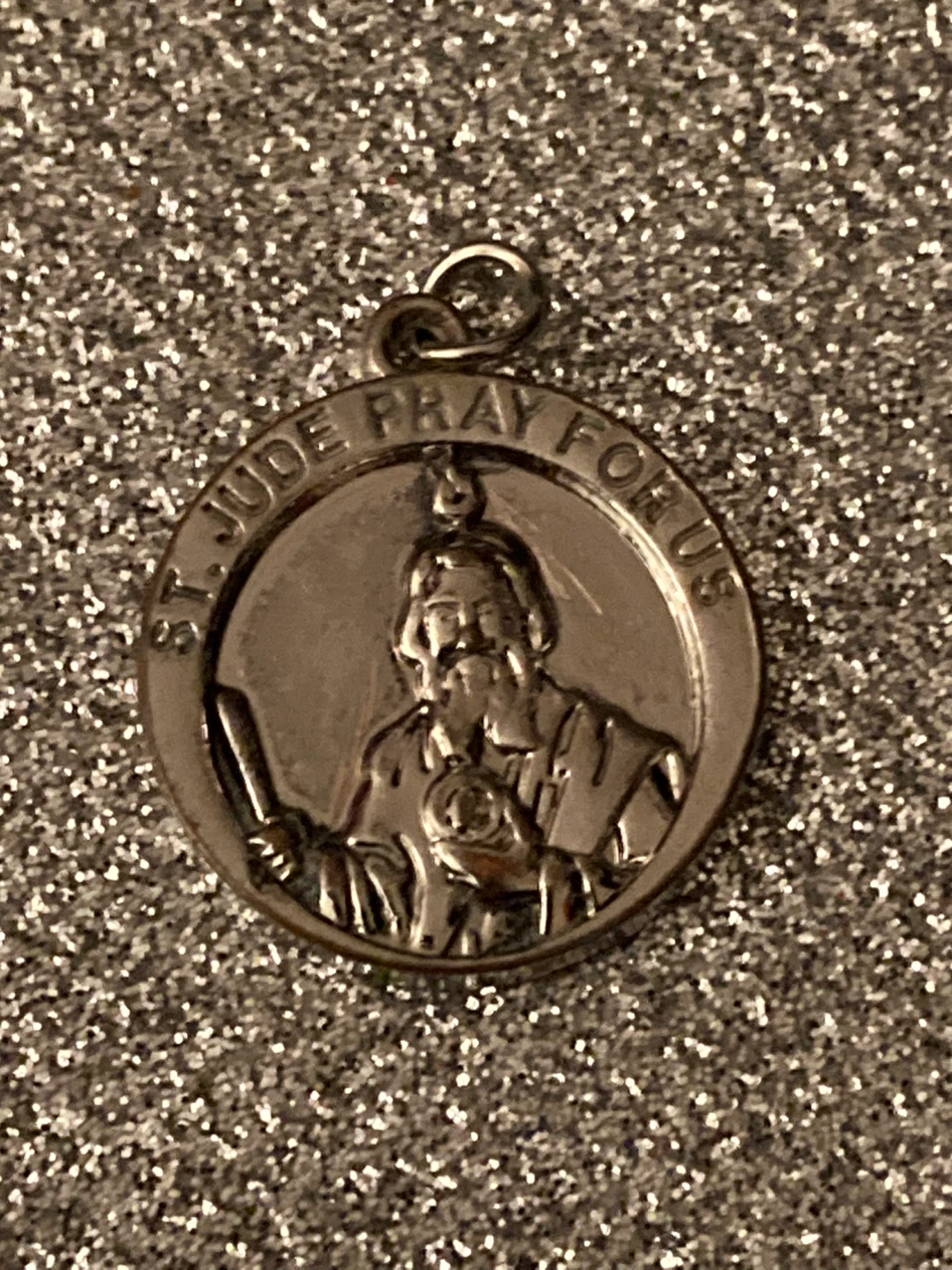 St. Jude Pray For Us Round Pendant