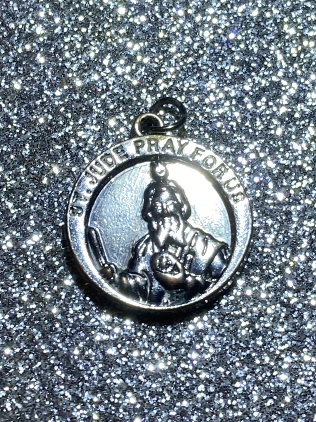 St. Jude Pray For Us Round Pendant - photo 3