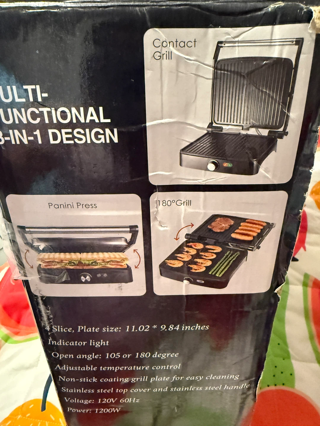 OSTBA Contact Grill 3-in-1 Design