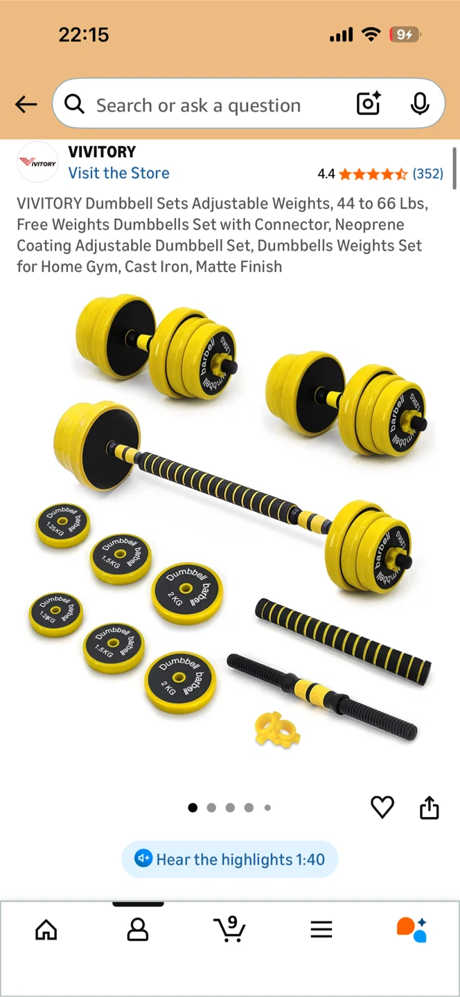 Adjustable Dumbbell Set