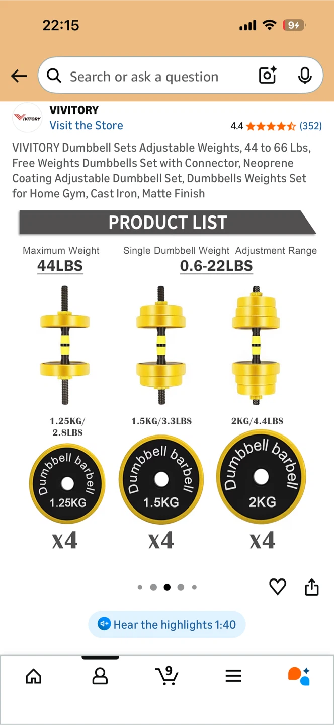 Adjustable Dumbbell Set - photo 4