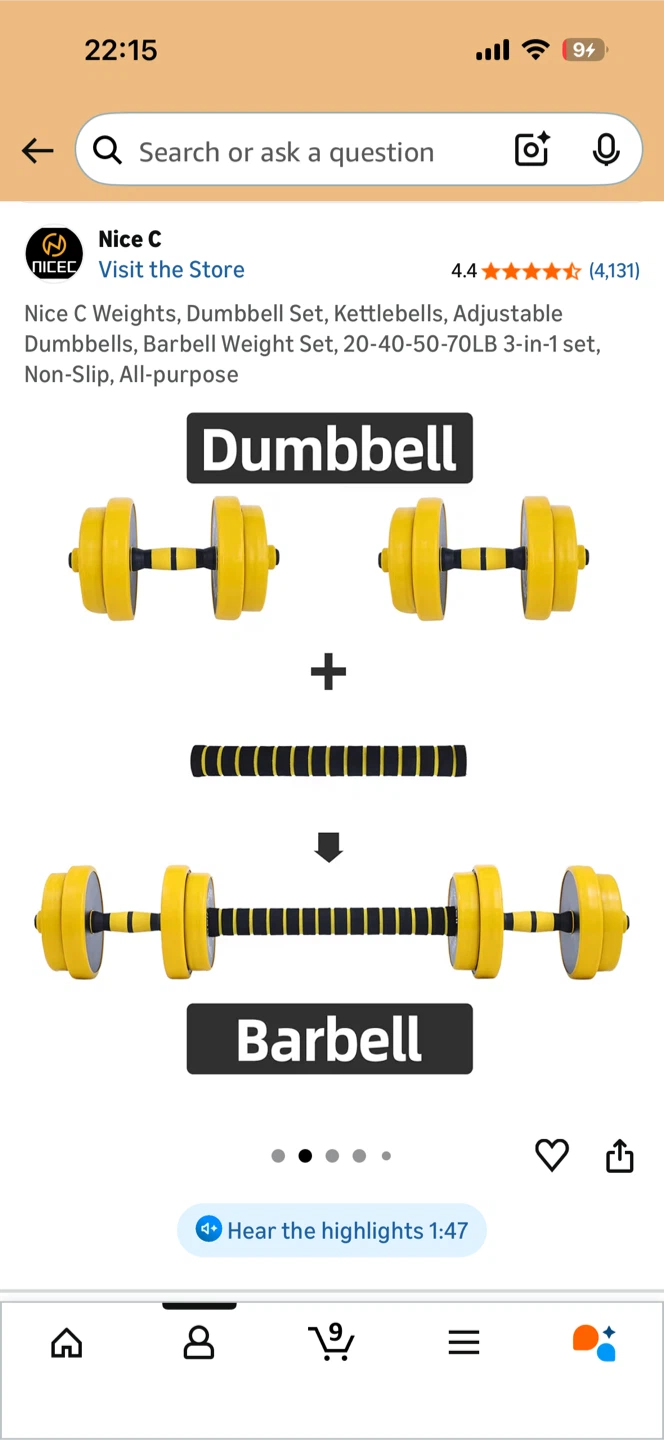 Adjustable Dumbbell Set - photo 3