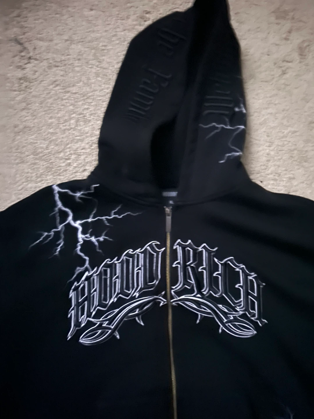 Hoodrich dark oversized full-zip hoodie/black - photo 2