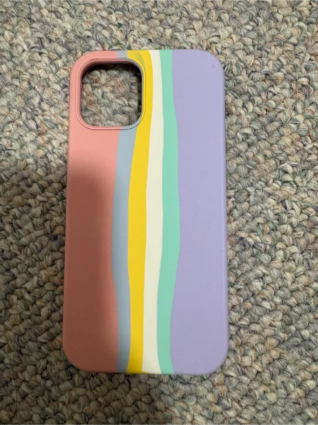 iPhone12  Case - Pastel Rainbow Stripes
