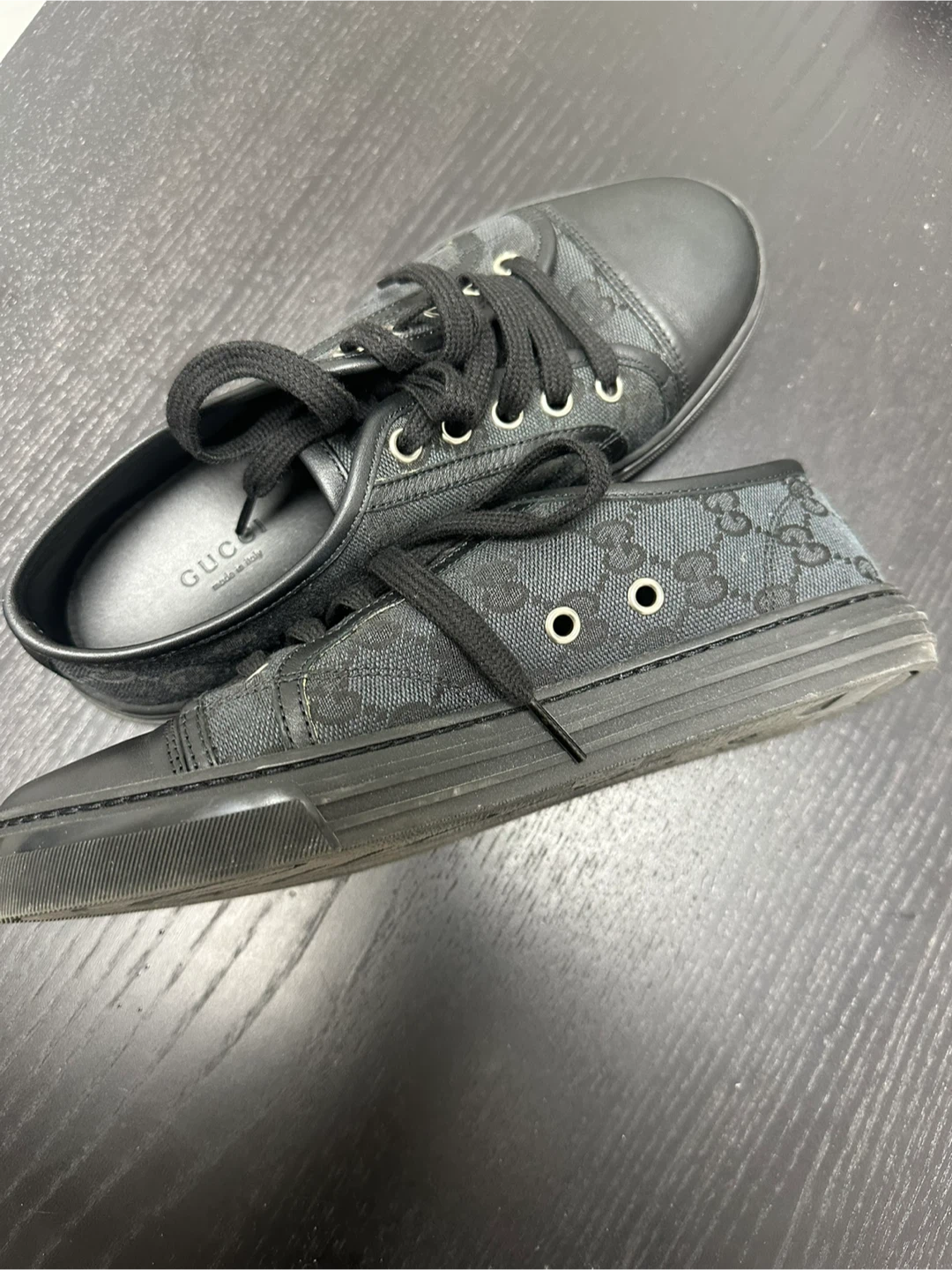 Gucci Black GG Canvas Sneakers - photo 4